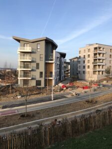 Implantation d'un immeuble à Bry sur marne dans le Val-de-Marne, en Île-de-France.