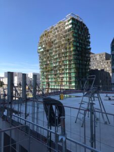 Reception du R+3 béton d'un immeuble, pour construire les 13 niveaux suivants en bois-porte Ivry à Paris